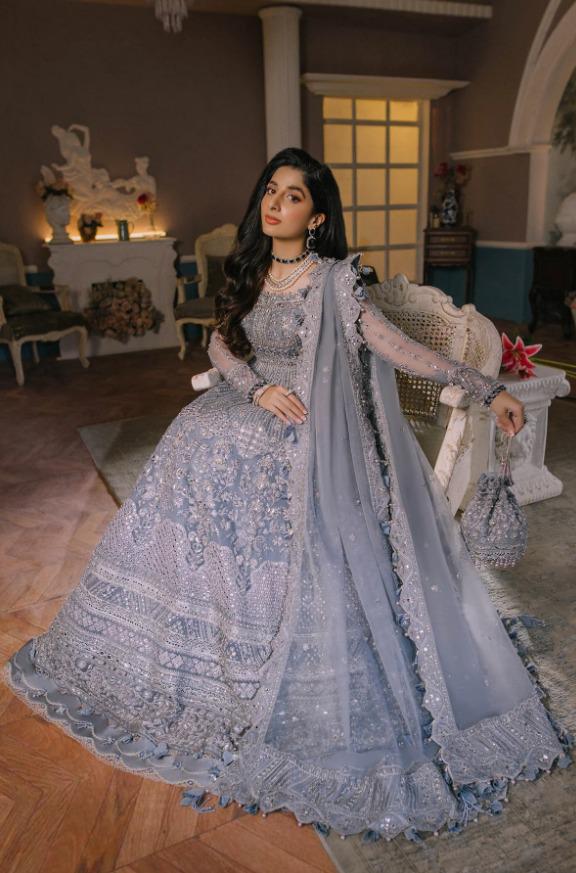Bridal Maxi Dress for Party Wear – Bridal Readymade Designer Festival Wear Long Maxi Dress - Medium Size