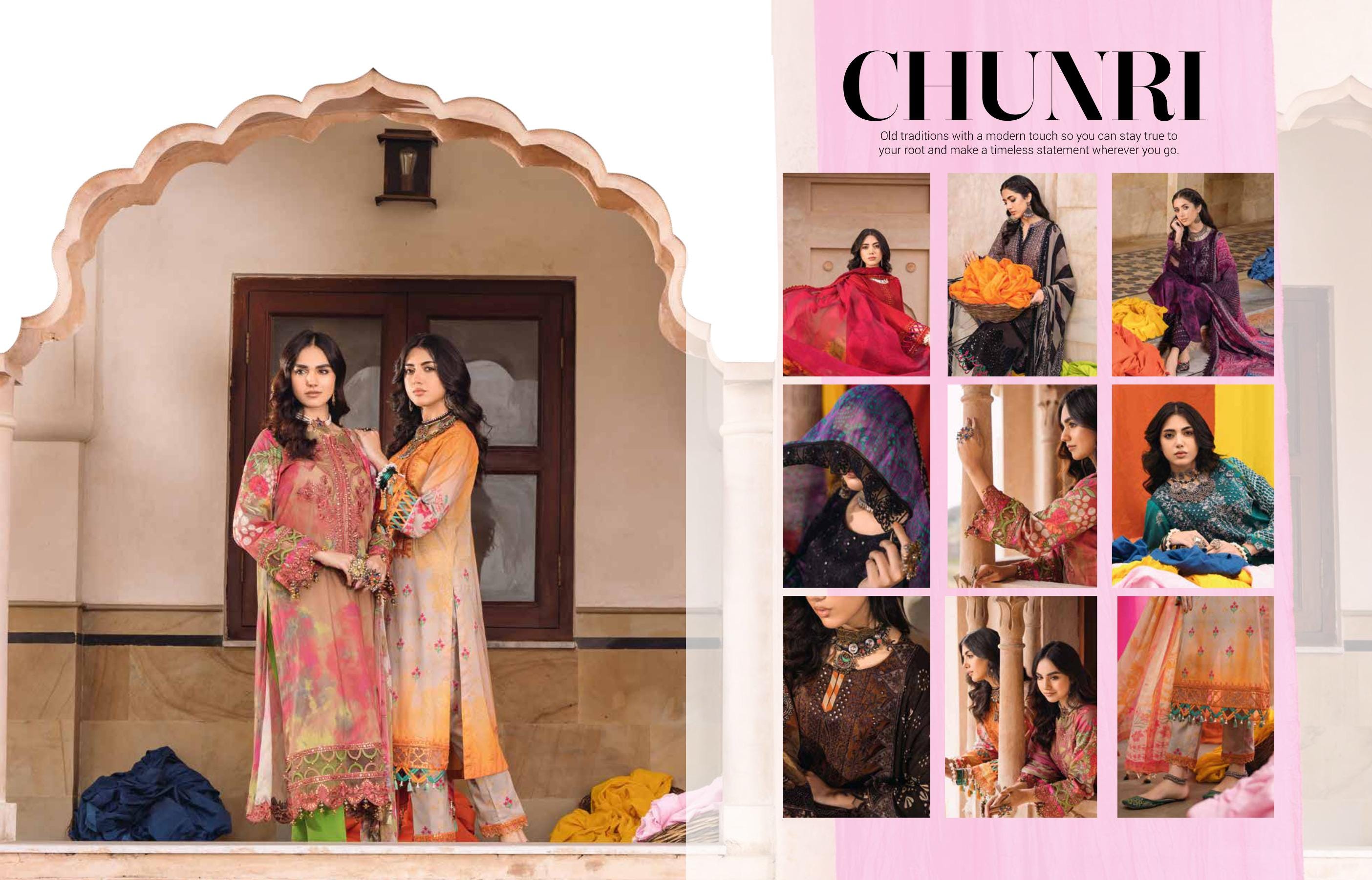 Eid Dress For Womens - Pakistani Embroidered Lawn Ramadan Partywear Festival Suits Printed Chunri Dress