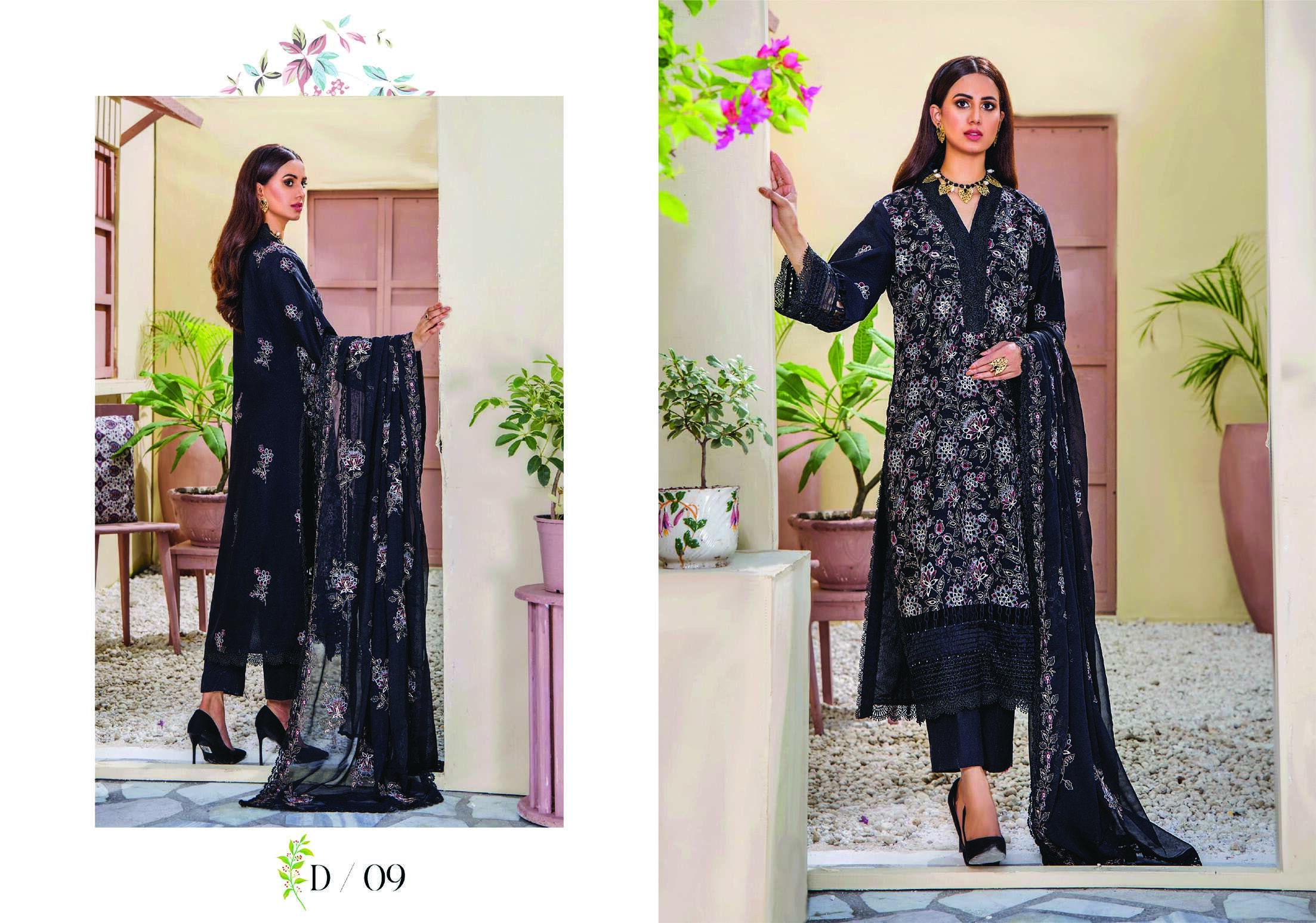 Eid Dress For Womens - Pakistani Embroidered Karandi Ramadan Partywear Festival Suits Salwar Kameez Suit In Large Size By Rumli