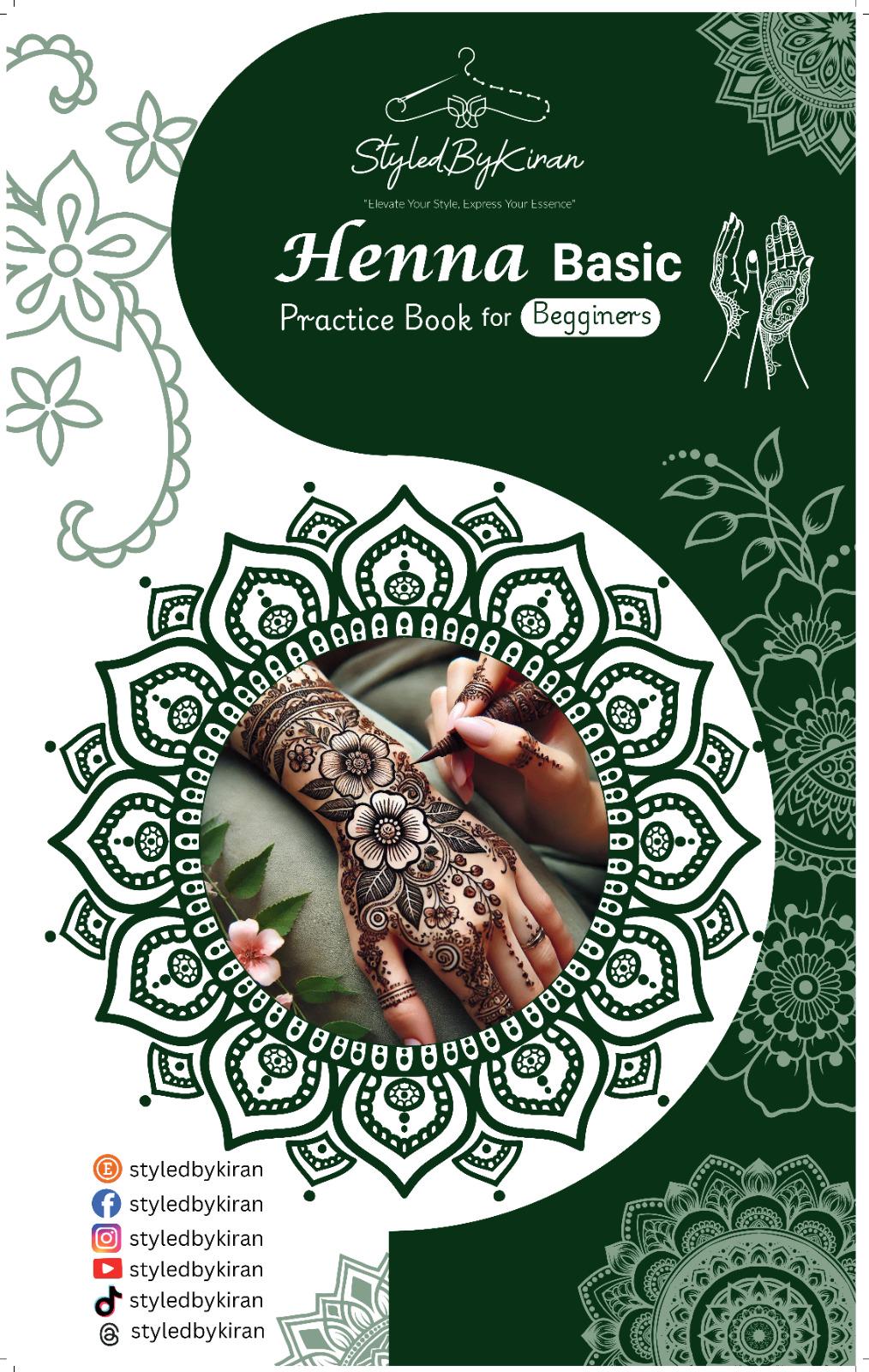 Henna Practice Art Book for Advance – Mehndi Acrylic Sheet And Clip Mehendi Training Kit