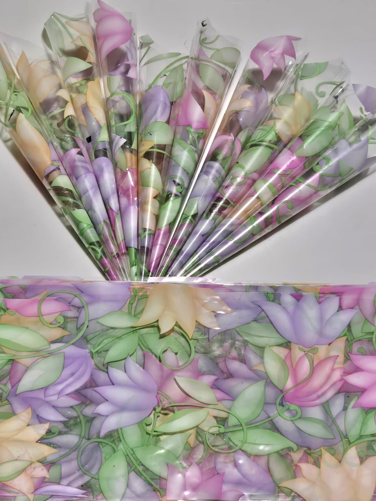 Henna Cones Paste for Newbie Henna Artist Practicing – Precut Rerolled Cone - Cellophane Sheets - Cello Rerolled Sheet -