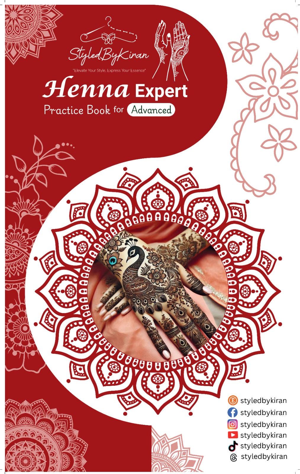 Henna Practice Art Book for Beginner – Mehndi Acrylic Sheet And Clip Training Kit