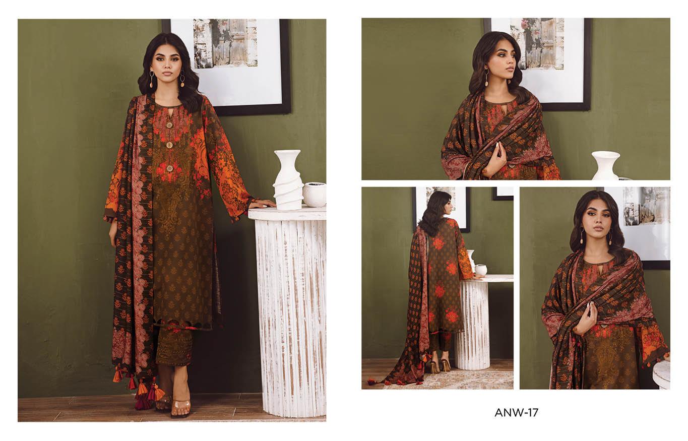 Eid Dress For Womens - Pakistani Embroidered Khaddar Ramadan Partywear Festival Suits Eid Salwar Kameez Suits in Large